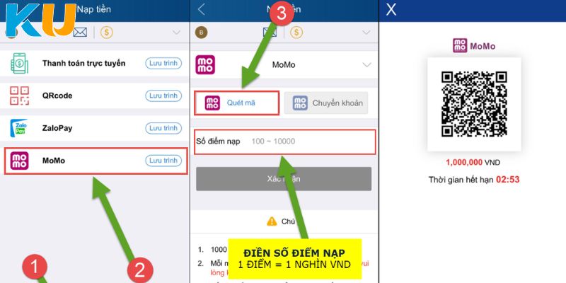 Sử dụng mã QR để nạp được nhiều người áp dụng