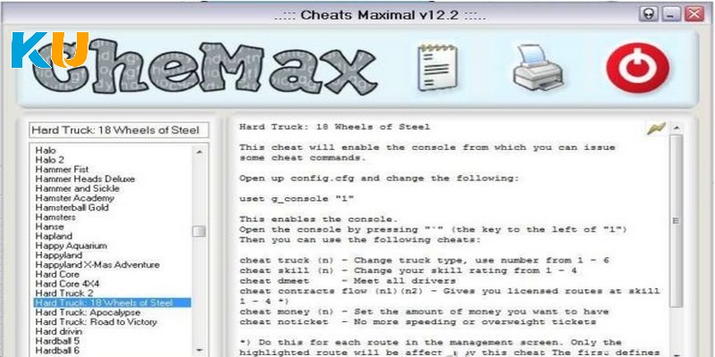 Tool CheMax cho phép người dùng có thể xem lại danh sách thống kê 